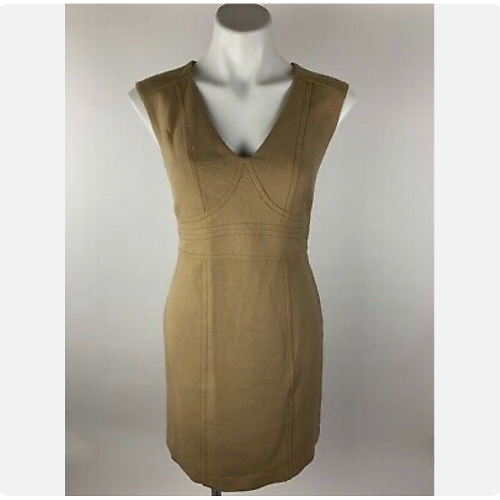 Elegant Tan Sleeveless Dress